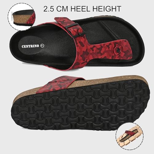 Image of Centrino Men's Berkin-Style Slip-On Sandals | Open Toe Design | Soft PU Footbed | Lightweight & Comfortable | Arch Support | On-Grip Sole | Casual Outdoor Wear (9214)