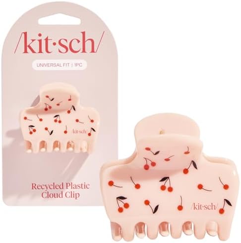Kitsch Medium Hair Clips for Women - Cherry Print, 1pc
