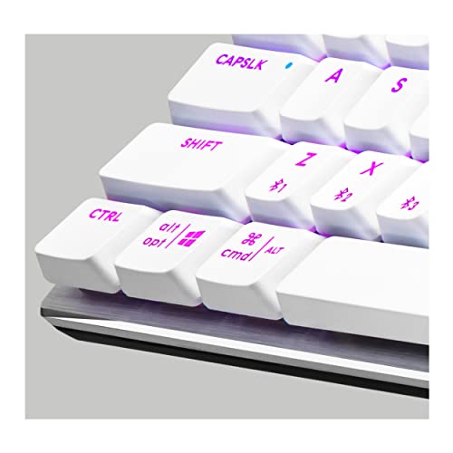Image of Cooler Master SK653 Wireless Sliver White Mechanical Keyboard with Low Profile Brown Switches, New and Improved Keycaps, and Brushed Aluminum Design