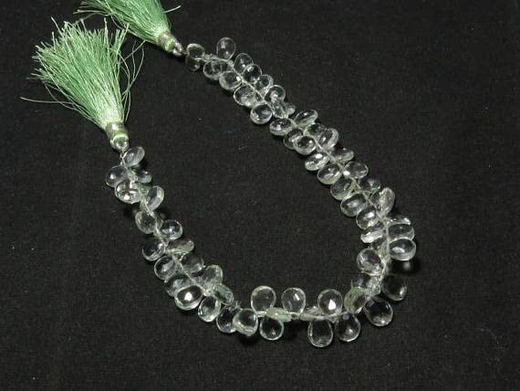 Améthyste verte poire taillée résout le manque d'éclat de vos bijoux faits main