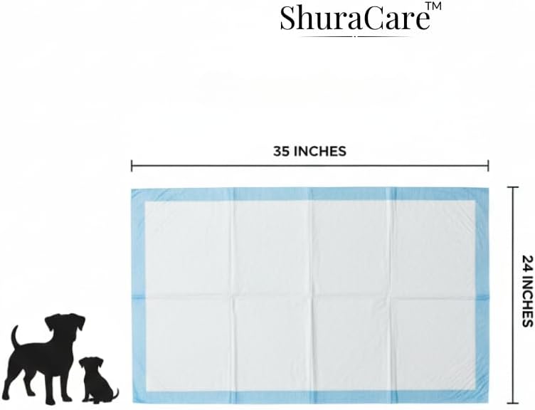 Premium Disposable Pet Training Pads, Ultra Absorbent, Leak-Proof, Odor Control, 24 x 35 Inches, 50 Count