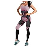 FineLife 3 IN 1 Waist and Thigh Trimmer Shaper Trainer Compression effect Sauna shaper Sweat effect (Black/pink)