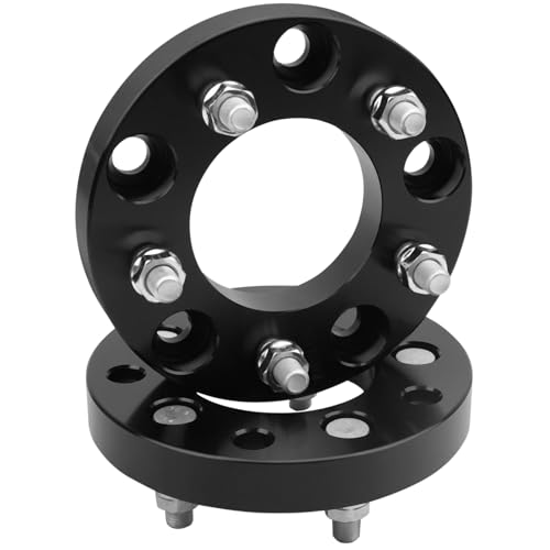 IRONTEK 5x5.5 to 5x5 Wheel Adapters Fit for Ford F150 1975-1996 for Ford Bronco/E-150 for Jeep CJ5 CJ6 CJ7 for Ram 1500/charger/W150 Forged 1 in Thread Pitch Spacers 1/2-20 Hub Bore 87.1mm 2PCS