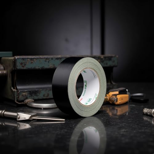 Image of Jinshining Gaffer Tape Black 1 inch X 30 Yards, Heavy Duct Matte Finish Gaff Tape, Non Reflective, Waterproof, No Residue, Tear by Hand for Photography, Filming Backdrop, Production，Adhesive Tapes