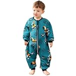 ZIGJOY Toddler Sleeping Bag 1.5 TOG Baby Sleep Bag with Feet Cotton Sleep Sack All Year Round for 2-3 Years Baby Girl Boy Essentials Excavator