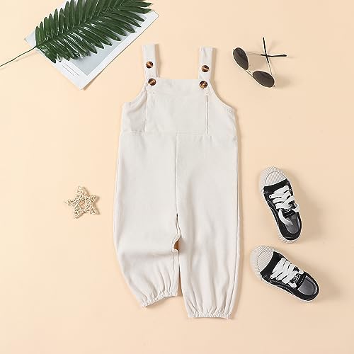 Zaxarra Baby Boy Overalls Suspender Straps Baby Jumpsuit Romper Toddler Boy Fall Outfits (Beige, 2-3 T) #TOP1