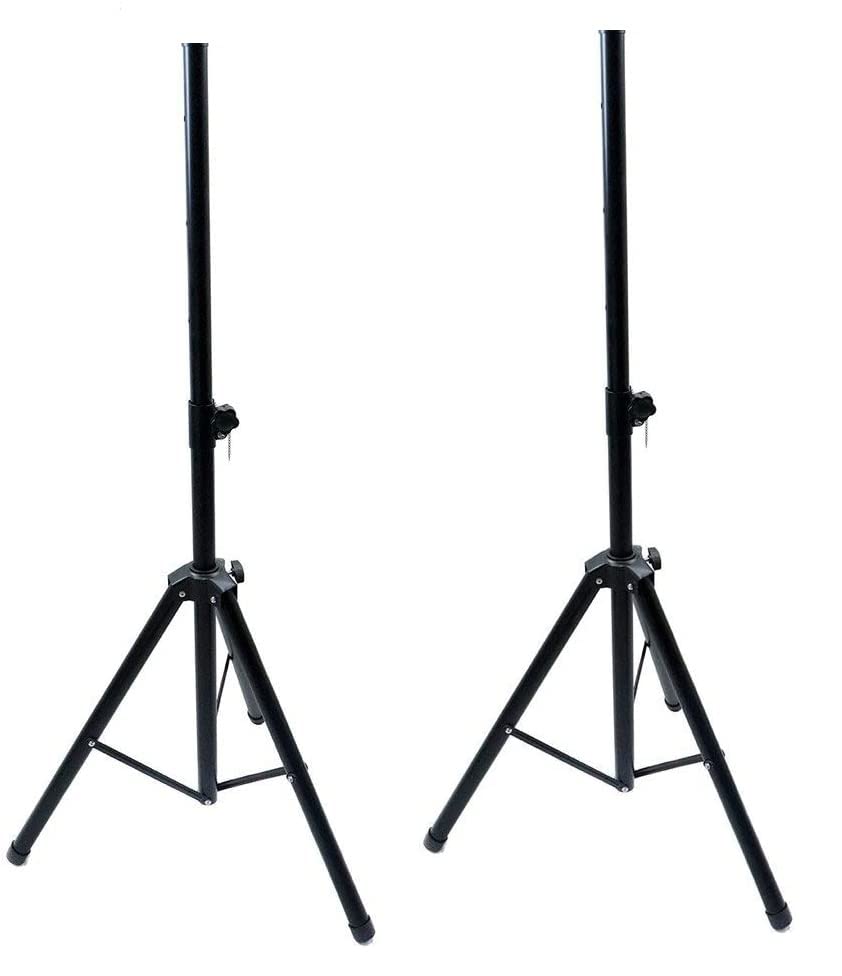 2 PEZZI STATIVI TREPPIEDE CAVALLETTO SUPPORTI CASSE ACUSTICHE UNIVERSALI