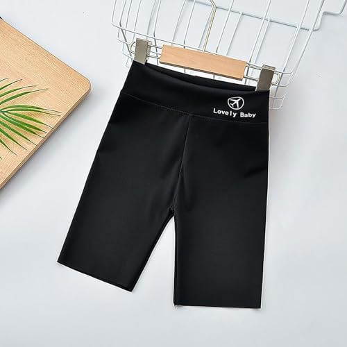 Stretchy Knee Length Active Leggings Pants for Girls Five Quarter Letter Print High Waisted Slim Yoga Workout Shorts2