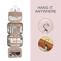 BAGSMART Kulturbeutel kulturtasche Damen, Kulturtasche zum Aufhängen, Toiletry Bag Kosmetiktasche Reise Waschtasche Transparent für Makeup,Toilettenartikel(L-Grau) – Ansicht 6