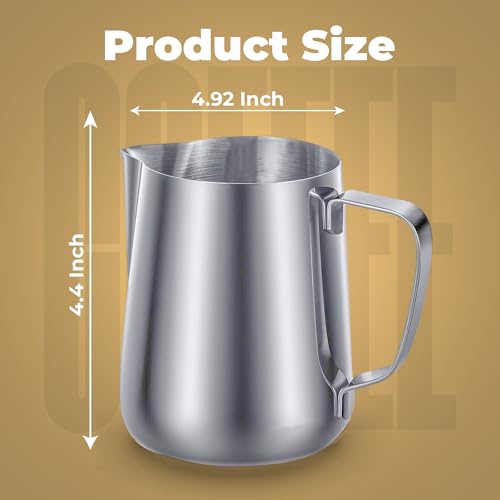 Rattleware 20 oz Macchiato Milk Frothing Pitcher - Premium Stainless Steel, Perfect for Latte Art Enthusiasts, Ideal for Home & Commercial Use