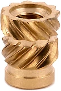 E-Z LOK Threaded Insert for Plastic Straight Flush Brass Thread Inserts 4-40 Pack of 100
