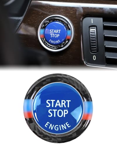 Bouton Démarrage Sport Noir Pour BMW Série 3 5 X5 X6 E90 E60 E70 - Couvercle Start Stop Avec Anneau Décoratif