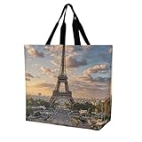 Einkaufstasche Mit Einzelner Schulter Paris, Frankreich – Tour De France, Eiffelturm Tote Bag Damen Einkaufstasche Wiederverwendbare Einkaufstaschen Für Mama Reisen Frauen Als Geschenk