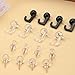 50/60/80/160Pcs Push Pins Hooks for Hanging Push Pin with Clear Clip for Cork Notice Board Decorative Thumb Tacks Hook