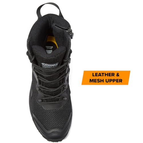 MAGNUM Blackhawk 8 Inch Waterproof Men's Military & Tactical Boots, Military Work Boots Men with Side Zipper, Botas de Trabajo Para Hombre - Black, 9.5 Medium4