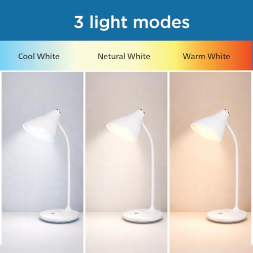 PHILIPS Sky 5W Rechargeable Table Lamp, White and Chrome - Image 6