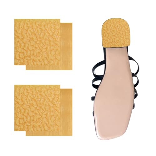 Image of Shoe Sole Repair Rubber, Brown Rubber Sole Sheet, Boot Heel Repair, 5 /32 Inch Thick, 4 Patches