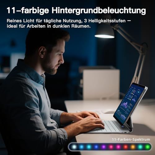 RAYMCRAFT für iPad Air 11/Pro 11 Zoll (4./3./2./1. Gen.) Hülle mit Tastatur – Ansicht 5
