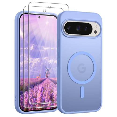 Coque Pixel 10 Pro XL robuste protection écran HD et étui magnétique violet