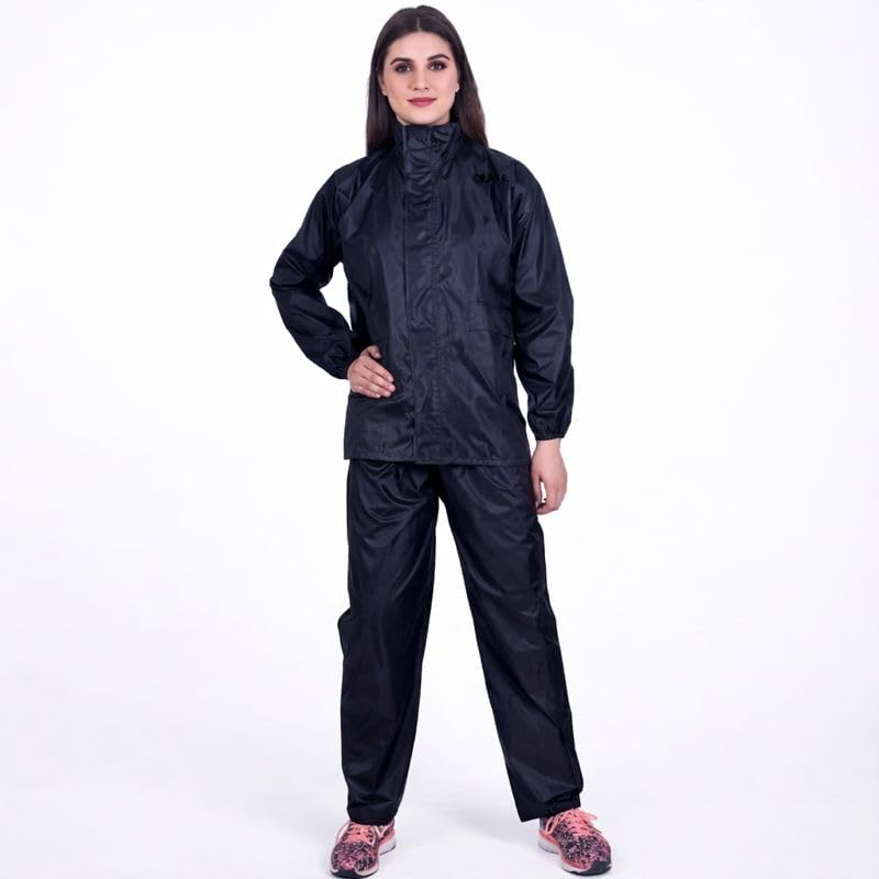 sf shakumbhari fab Women's Polyester Waterproof Standard Length Raincoat Double Coating-picture-25