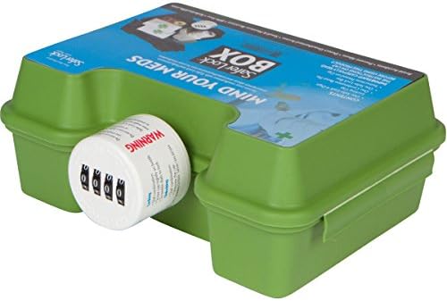 Personal Storage Lock Box with Combination Lock to Secure Your Medication - Green