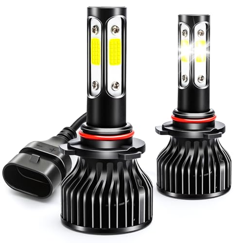 9006 HB4 LED Headlight Bulbs, 300% Brightness 160W 16000LM 6500K Xenon White Conversion Kit Plug and Play High/Low Beam Fog Light Bulb, Pack of 2