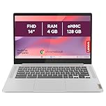 Lenovo IdeaPad Slim 3 Chromebook 14M868 - Ordinateur Portable 14'' FHD (MediaTek Kompanio 520, RAM 4Go, SSD 128Go, Arm Mali-G52 2EE MC2 GPU, Chrome OS) Clavier AZERTY Français - Gris