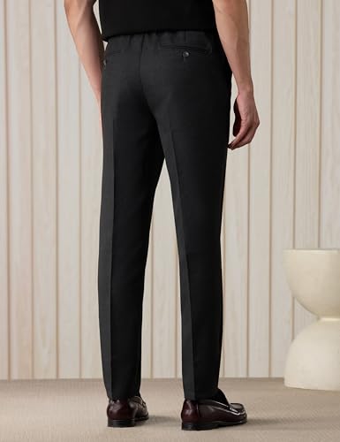 Image of Amazon Brand - Symbol Men Relaxed Smart Casual Trouser (Fully Elasticated Waistband | Polyester Blend | Pants)