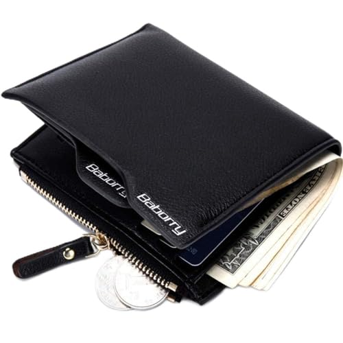 RFID Blocking mannen PU lederen portemonnee tweekleurige kaart Case Credit Card Set korte portemonnee voor mannen