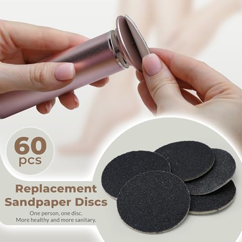 Solelux ECR001 Electric Foot File, Electric Foot Scrubber Dead Skin Remover For At Home Spa With 60 Sanding Pads, Adjustable Speed Electric Callus Remover For Feet thumb #3