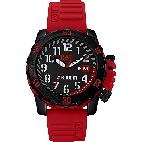 La mejor comparación de Caterpillar Reloj los más solicitados. 36 CAT Reloj Barricade Silicón Correa Rojo para Hombre