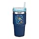 Paladone Minecraft Gamer-Thermobecher mit Trinkhalm, wärmegedämmt, offiziell lizenzierte Wasserflasche für heiße und kalte Getränke, Tee, Kaffee, Geschenk für Jungen, 600 ml, Blau