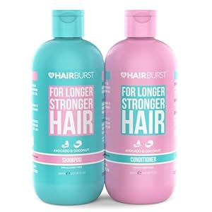 HAIR BURST Shampoo and Conditioner Set — SLS Free Hair Growth and Thickening Treatment for Women – Coconut and Avocado Scented – Suitable for All Types, Promotes Strong and Healthy Hair