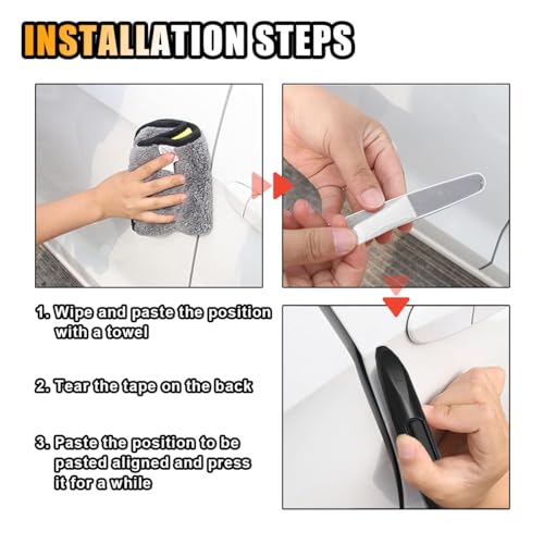 image for smilfuy 4PCS Car Door Edge Guards Car Side Door Protector, Rearview An