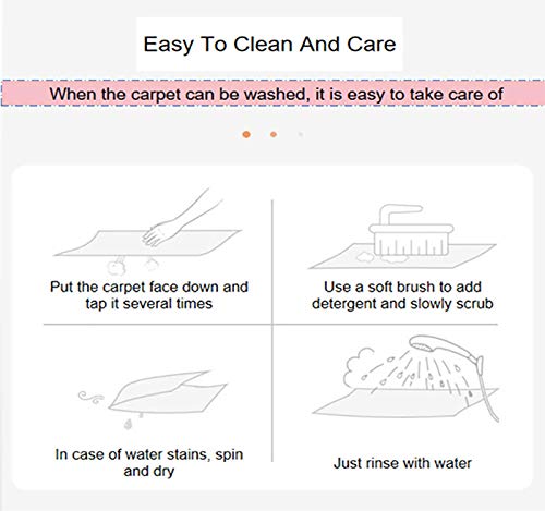 Kinderen Tapijt Baby Speelkleed Grote Wasbare Kinderdeken Kruipmat Cartoon schattige kleurrijke huisweg 100 x 160 cm - Afbeelding 7