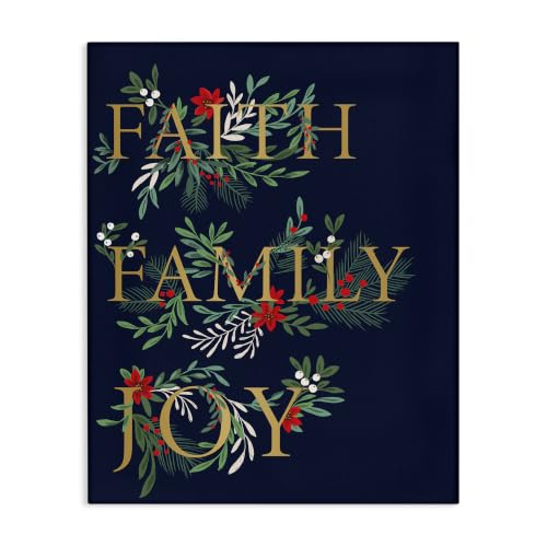 Stupell Industries 'Faith Family Joy Text Traditional Festive'| Canvas Art