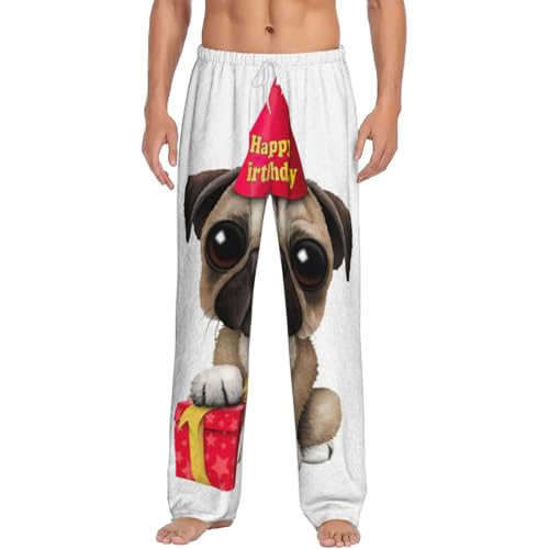 Pyjama carlin homme Happy Birthday en polaire douce pour un anniversaire cocooning