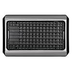 Indoor Smokeless Grill 1500W with Smart LED Touch Screen, Tempered Glass Lid, 2 Removable Ceramic Nonstick Grill & Griddle Plate, in a Modern Stainless Steel Design. - Image 2