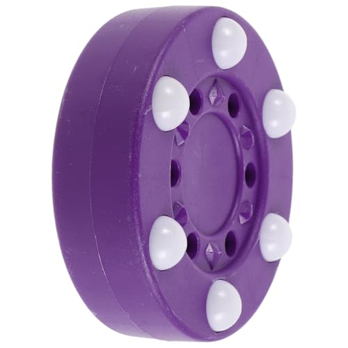 ifundom Roller Hockey Puck for Skills Practice and Hockey Training, 3 Inch Purple Plastic with Six Roller Structure and Six Slider Dots, Versatile Training Gear for Youth and Adult Players