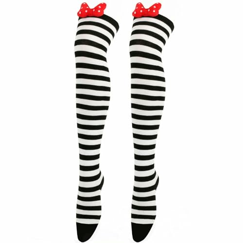 3 pairs - cute bow knee-length socks