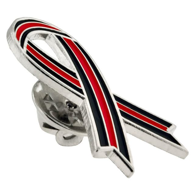 Image of PinMart's Thin Red Lapel Pin