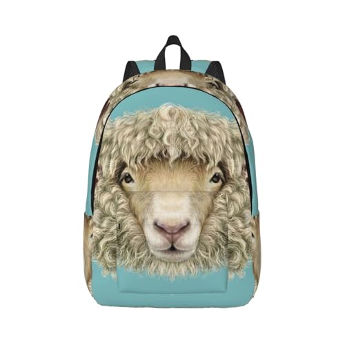Mochila de mano de viaje casual para mujer con diseño de oveja retro EdWal
