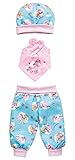 Heless 1080 - Juego de ropa para muñecas con diseño de unicornio Emil y hada Emma, 3 piezas con pant...