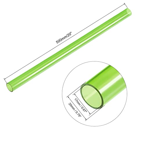 Evanem Acrylic Pipe Rigid Round Tube Green 17Mm Id 20Mm Od 500Mm, For Lamps And Lanterns Water Cooling System Garden Water Connectors #TOP1