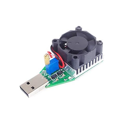 ANGEEK Mini USB 0.15A-3A Electronic Load Tester Module Adjustable Constant Current for 3.7V~13V 15W Continuous Discharge Intelligent Cover