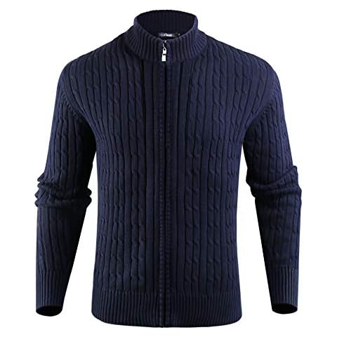 iClosam Cardigan Hombre Casual Cuello Abierto JerséIs Hombre De Manga Larga Cover