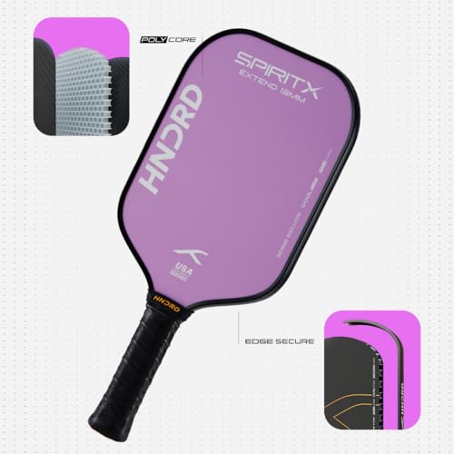 Image of Hundred Spirit X Pop - Pickleball Paddle | 13mm Core | Wide Body Power Paddle | Enhanced Sweet Spot | Ideal for Beginners & Intermediate Players | Free Paddle Bag