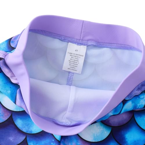 Image of Girl Rash Guard Swimsuit 2-Pieces Long Sleeve Bathing Suit 4-12Years | Kids Swimwear Sets,UPF 50+ Sun Protection,Soft And Comfortable Fabric,Swimming Pool,Beach