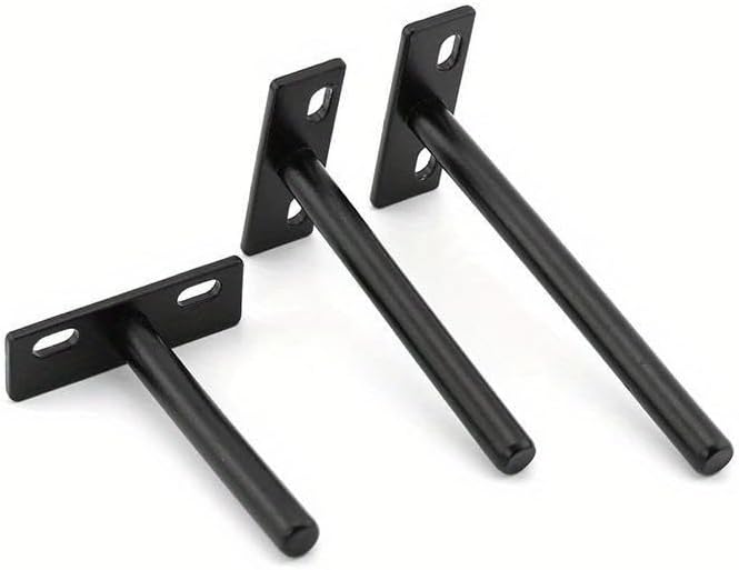 2PCS 3" 4" 5" Folding Shelf Support Bracket Hidden Floating Wall Shelf Support Brackets for Heavy Duty Bracket (3inch-2pcs)
