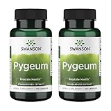 Swanson Pygeum - Herbal Supplement Promoting Male Prostate Health, Bladder, and Urinary Tract Health Support - Mens Health Supplement - (100 Capsules, 125mg Each) 2 Pack